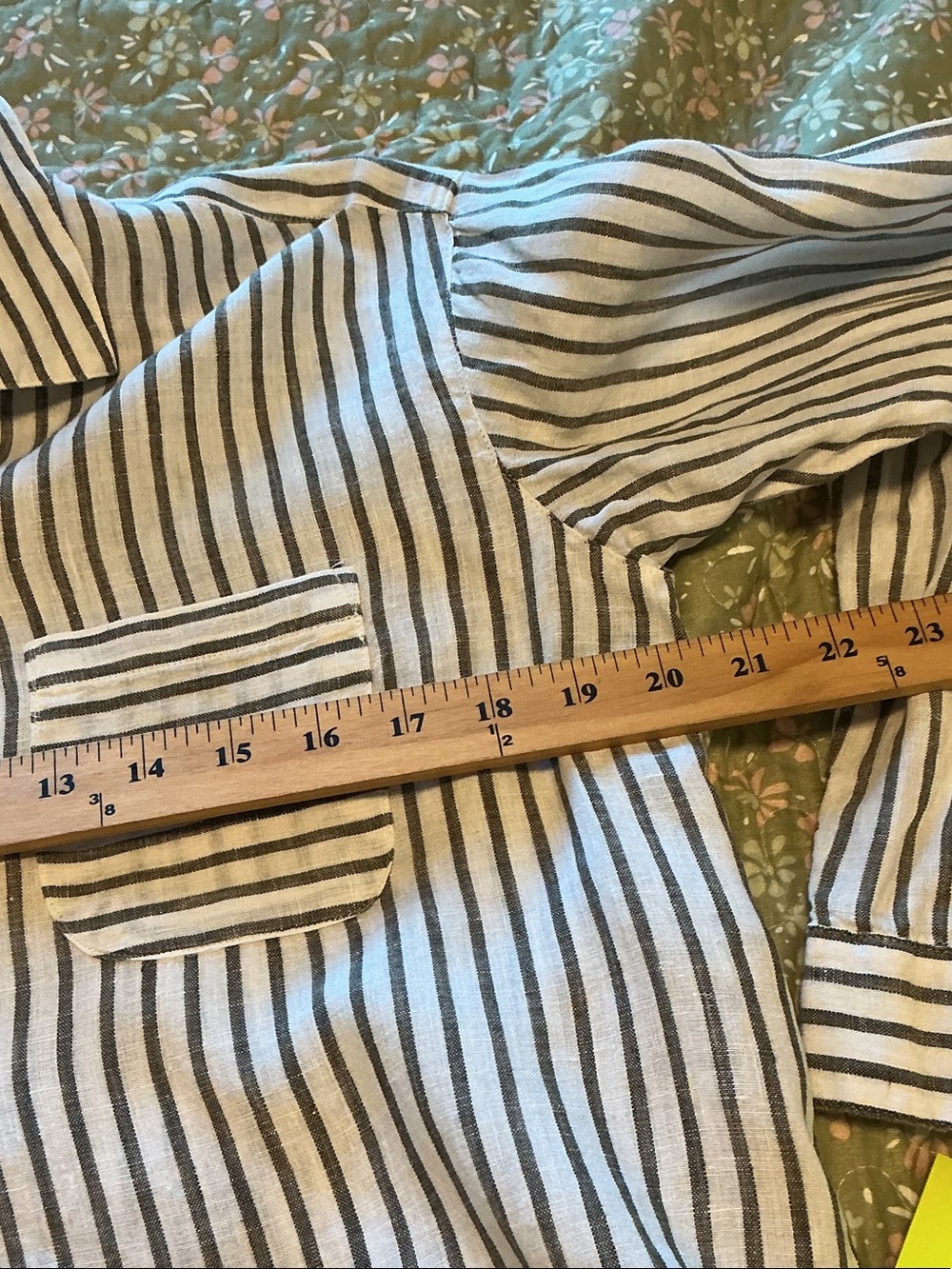 J. Jill Casual Striped Button-Down Shirt in White/Black L - Picture 3 of 7